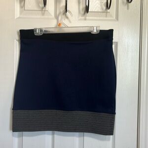 Vera Wang - Medium Grey, navy blue and black skirt
